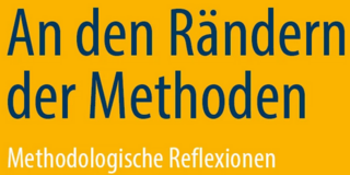 Book cover with orange background and dark blue lettering. The title is “An den Rändern der Methoden: Methodologische Reflexionen qualitativer Bildungs- und Sozialforschung” (At the Edges of Methods: Methodological Reflections on Qualitative Educational and Social Research). The logos of ZSB and Springer VS are shown in white at the bottom. The design is simple and rich in contrast.