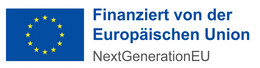 Logo of the European Union with a blue background and a circle of twelve yellow stars. To the right of it is the text “Financed by the European Union” in blue lettering and below it “NextGenerationEU” in gray lettering.