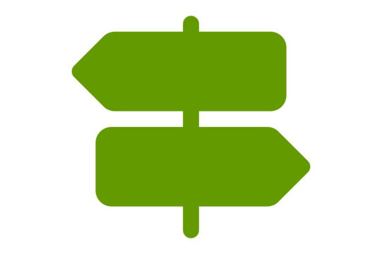 grünes Wegweißer Icon